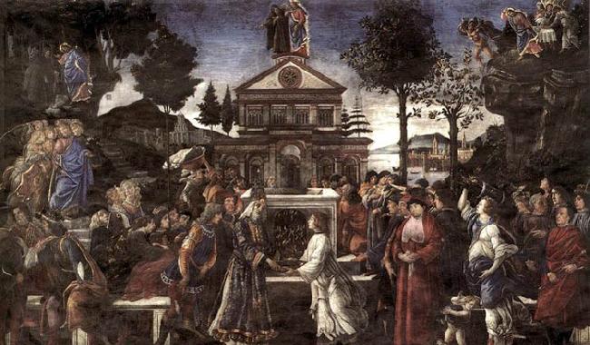 BOTTICELLI, Sandro The Temptation of Christ Spain oil painting art